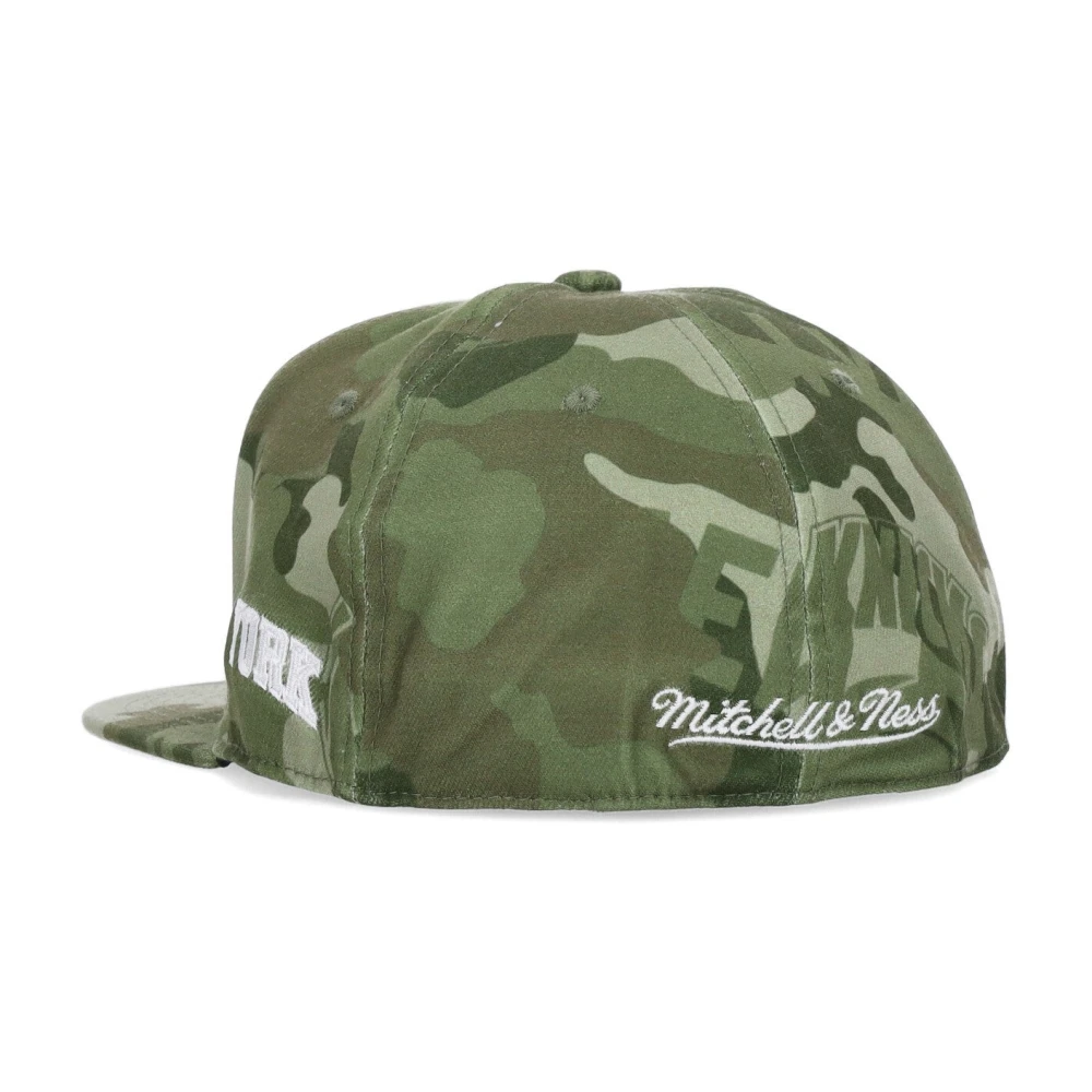 Mitchell & Ness NBA Tonal Camo Stretch Fitted Cap Green Heren