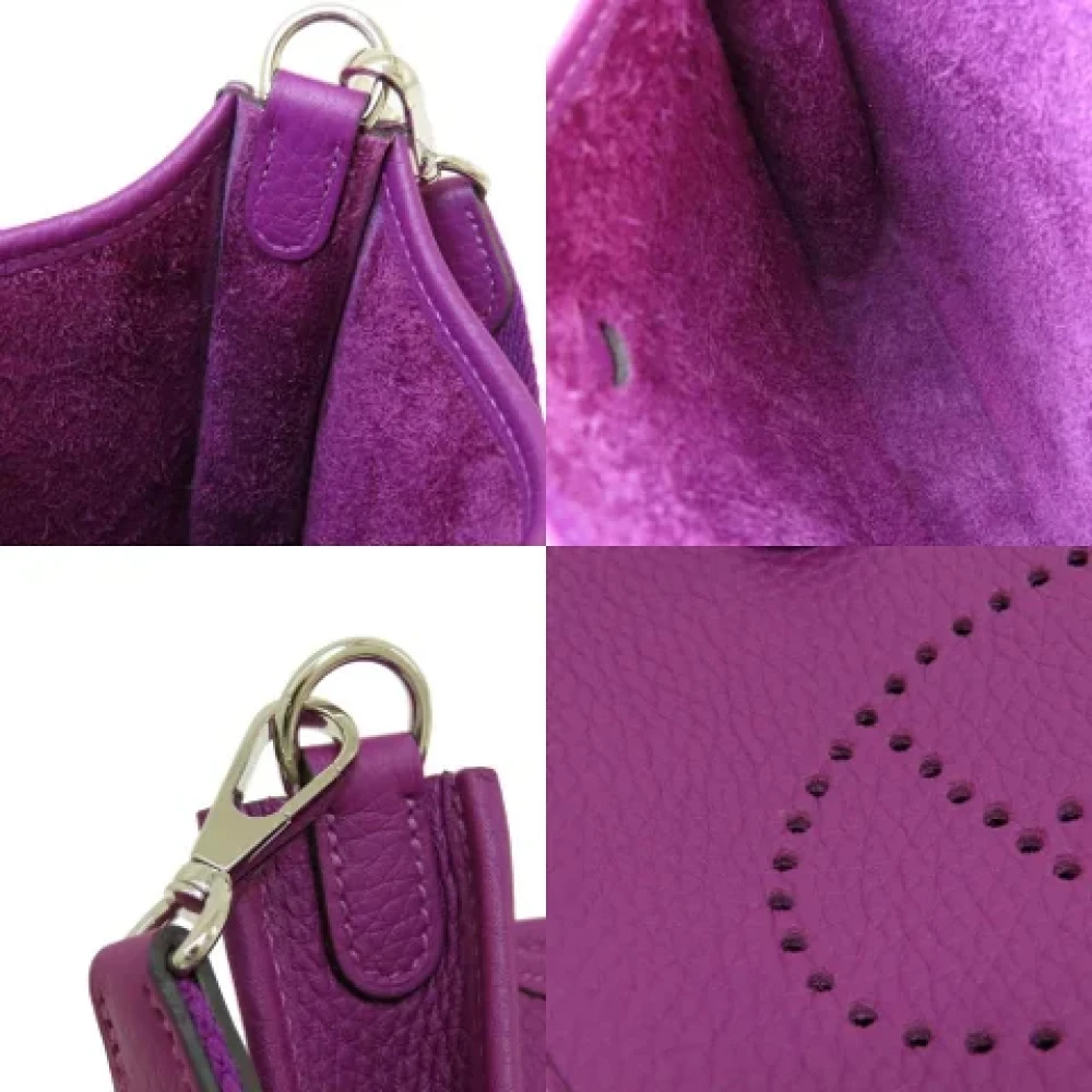Hermès Vintage Pre-owned Leather shoulder-bags Purple Dames