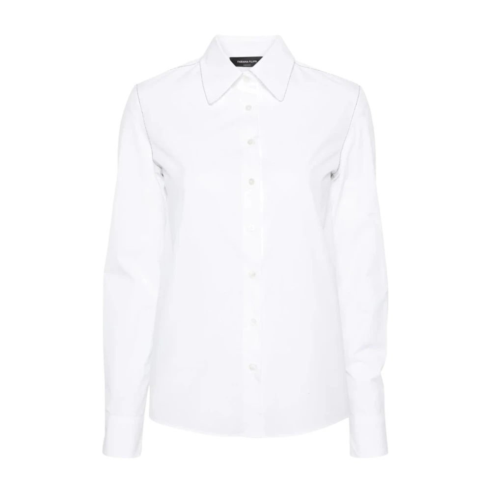 Fabiana Filippi White Shirt - Female - Shirts - L - Blouses & Shirts