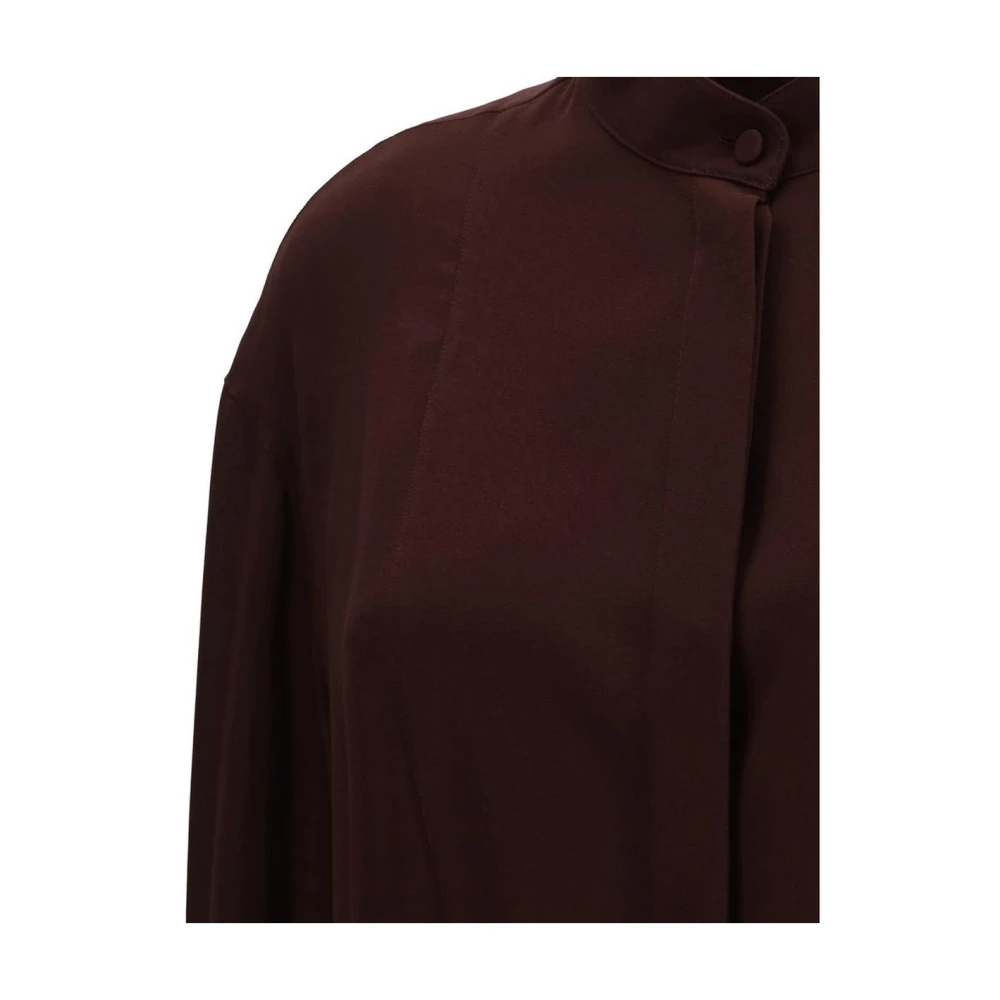 alexander mcqueen Zijden Chemisier Jurk Lange Mouw Red Dames