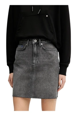 Tryckt denimkjol
