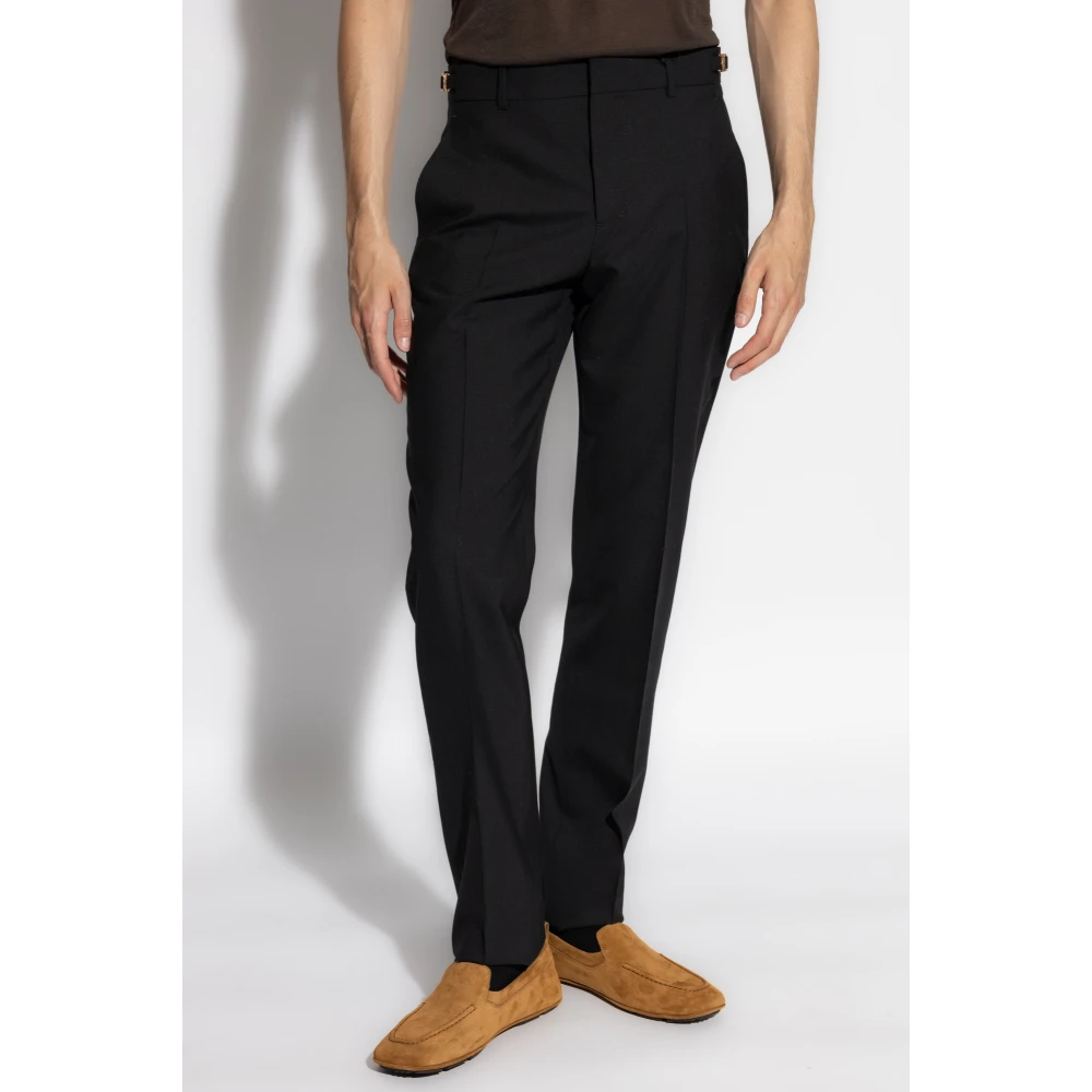 Versace Wollen broek Black Heren