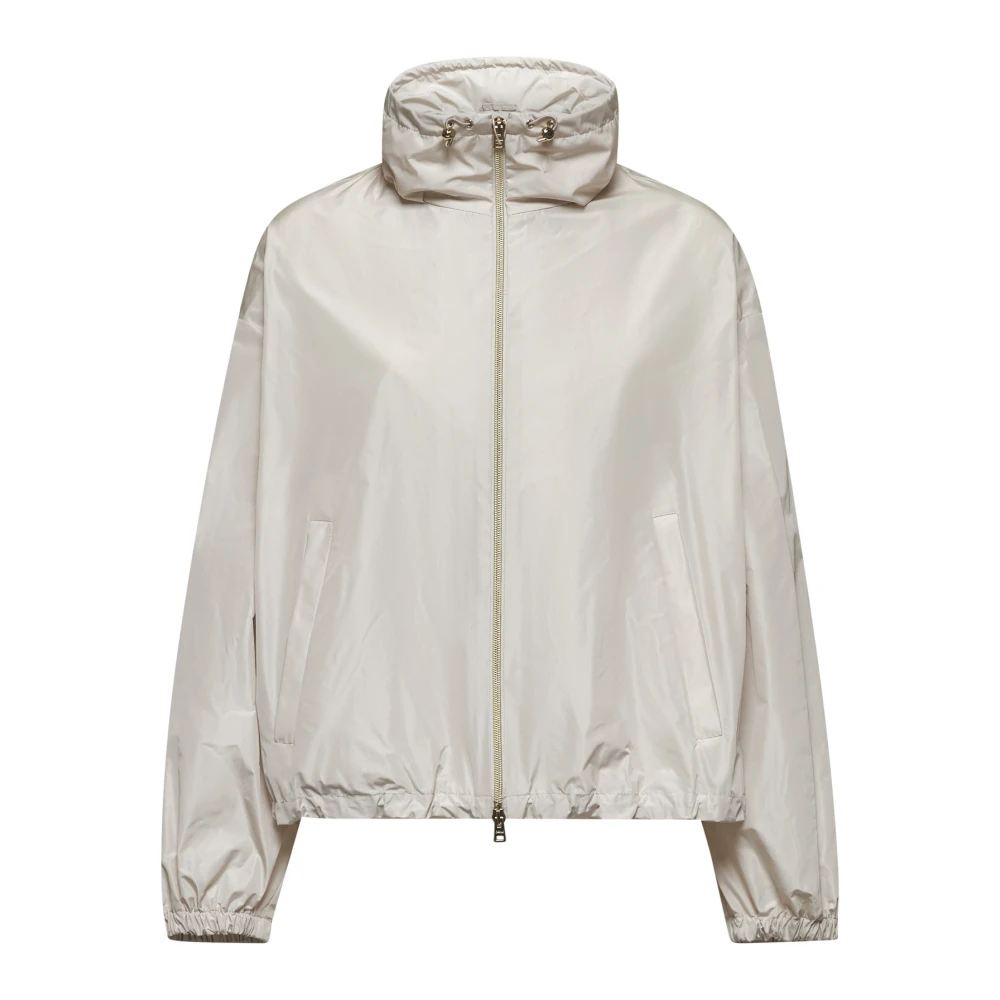 Herno Waterafstotende Beige Taffeta Jas Gray Dames