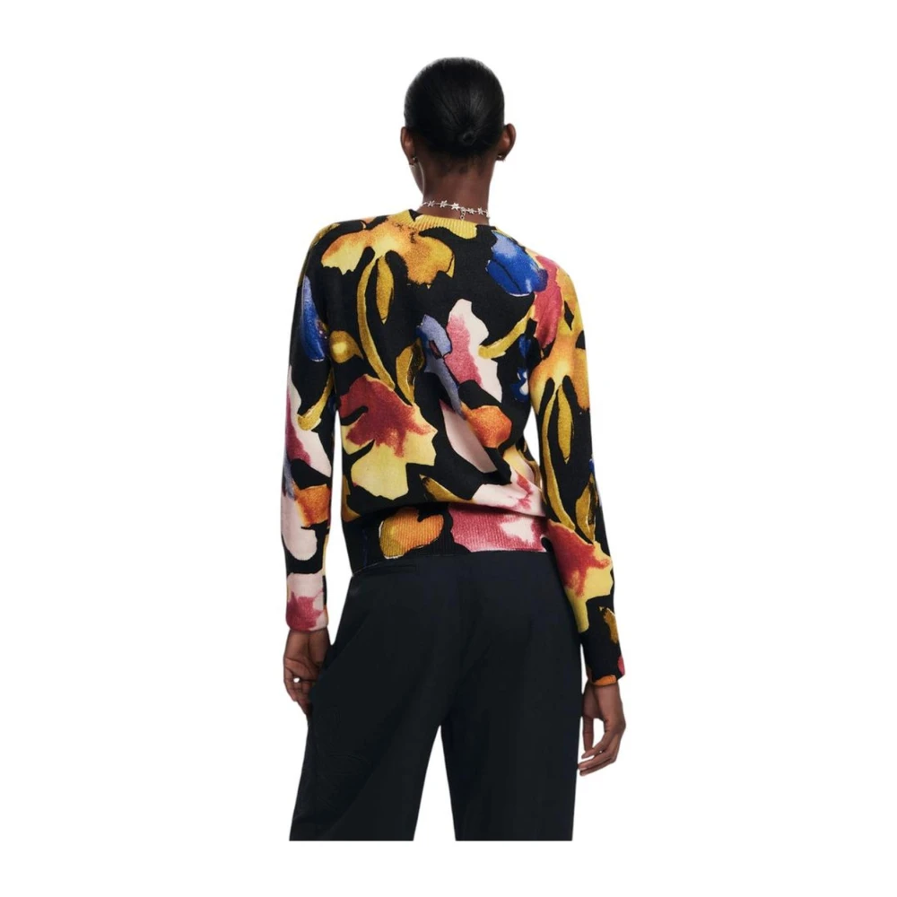 Desigual Zwarte Acryl Gebreide Tops & T-Shirts Multicolor Dames