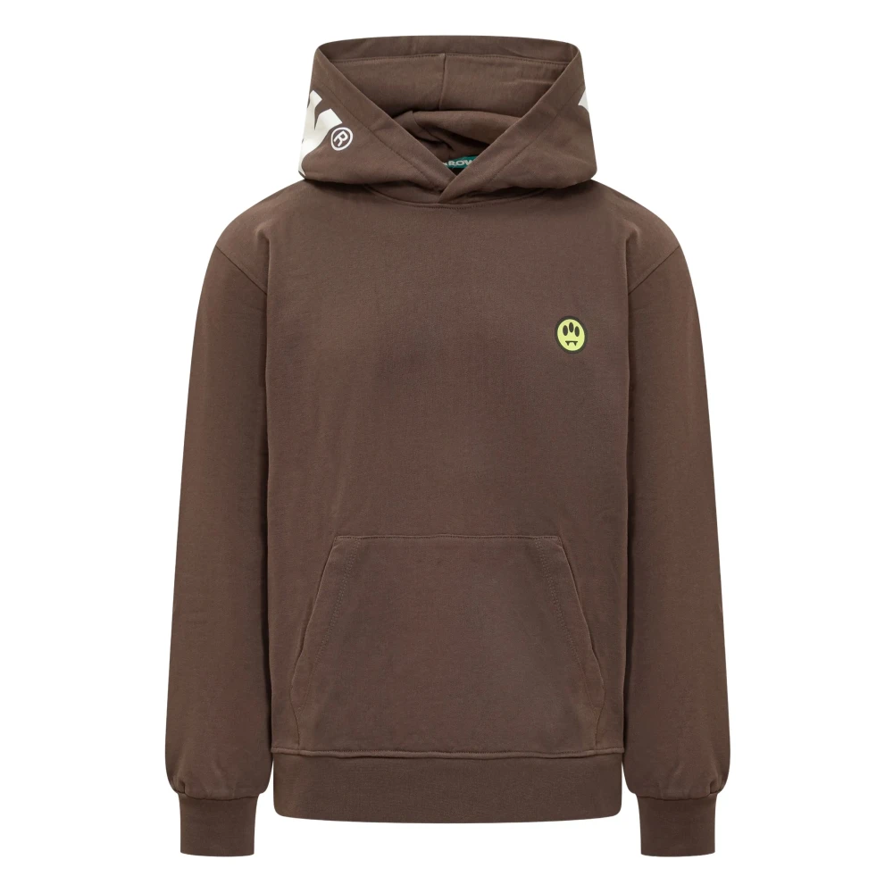 Barrow Brown Hoodies, Male, M, Hoodie With Logo Print