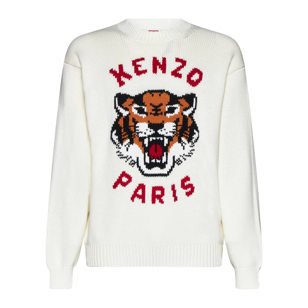 Kenzo Visserstrui Tiger Sweater Beige Heren