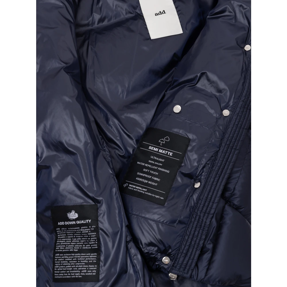 add Afneembare capuchon gewatteerde jas Blue Dames