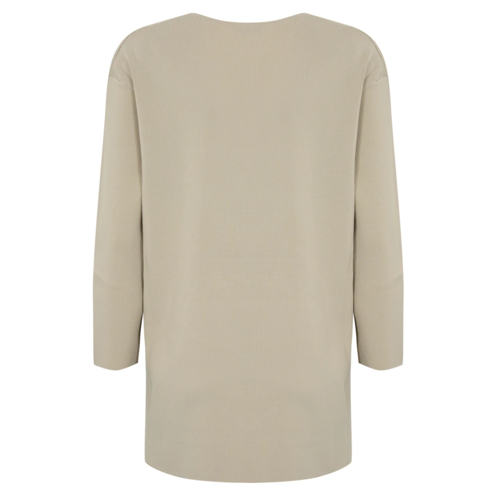 Max Mara Crepe tuniek trui met lange mouwen Beige Dames