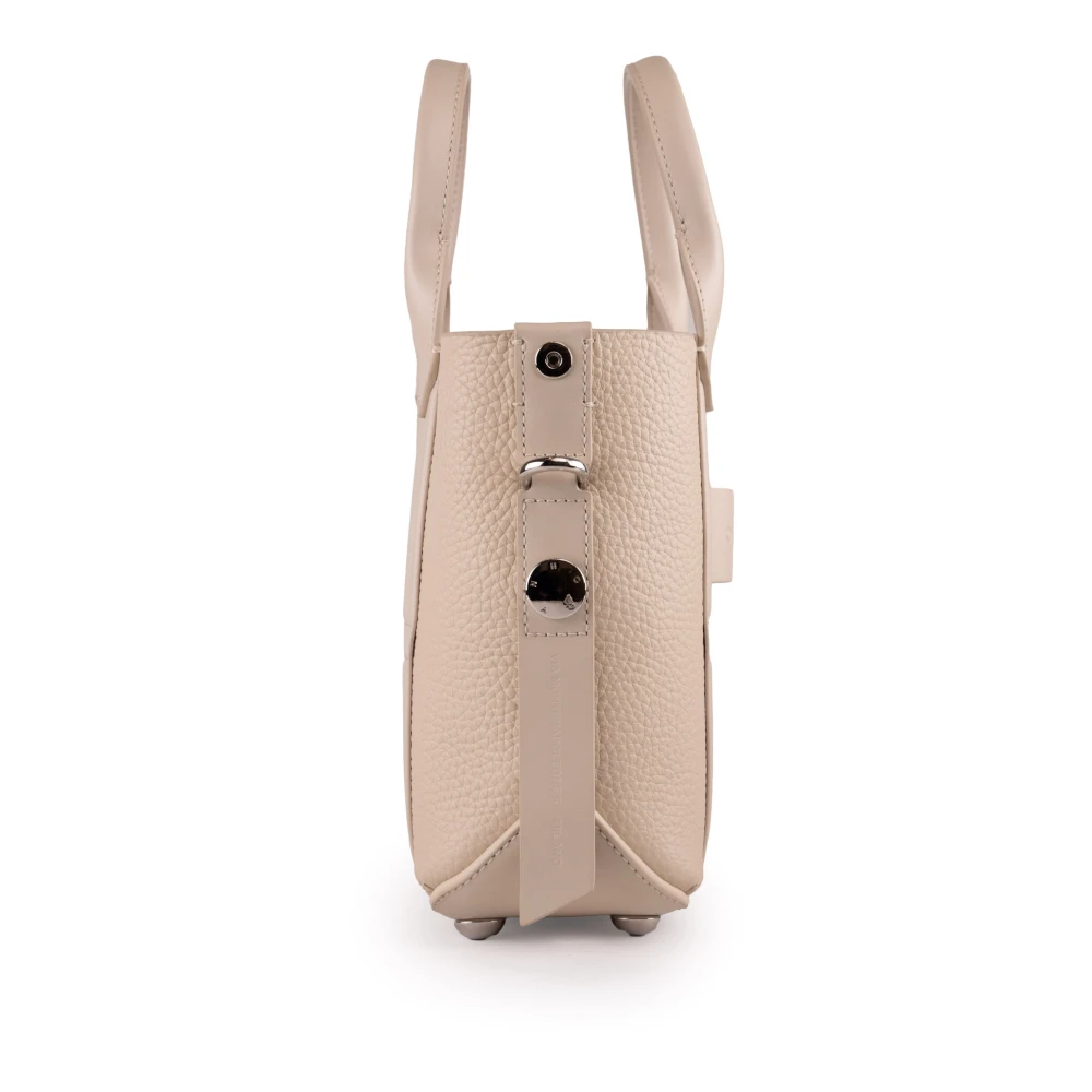 Hogan Kleine shopper tas in crème Beige Dames