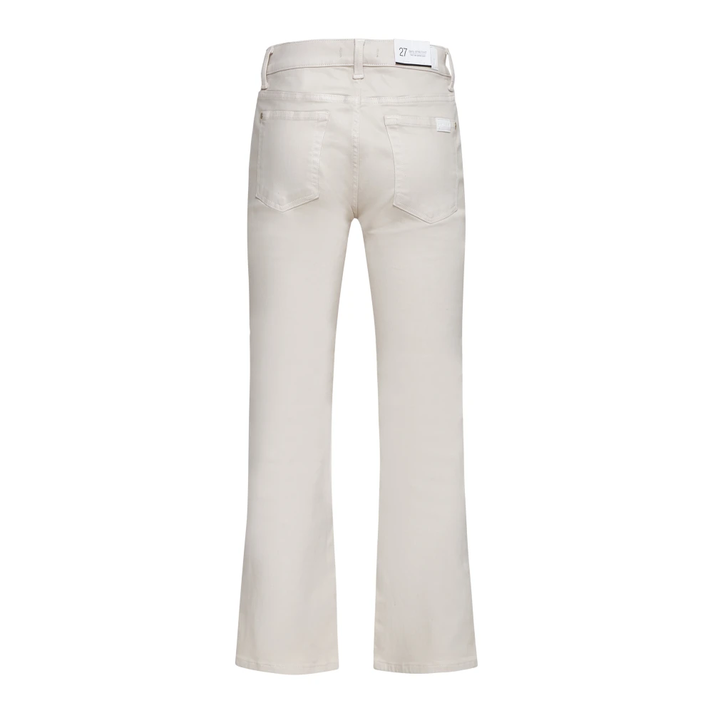 7 For All Mankind Witte Denim Jeans White Dames