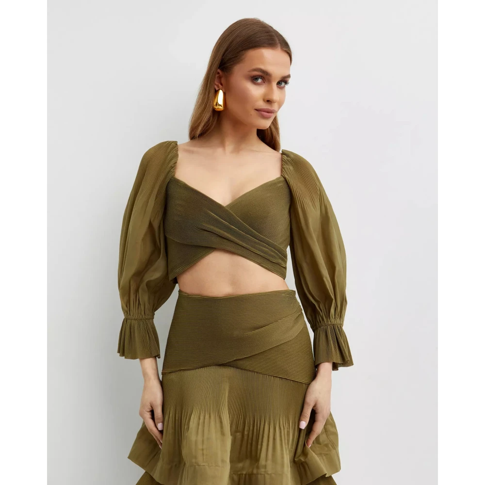 Zimmermann Damen Grün Blusen & Hemden, Xsgröße: