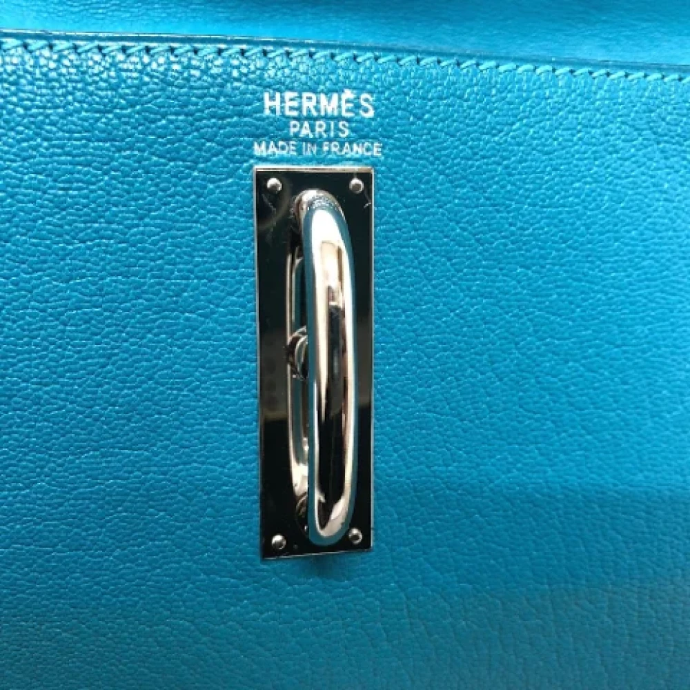 Hermès Vintage Pre-owned Leather pouches Blue Dames