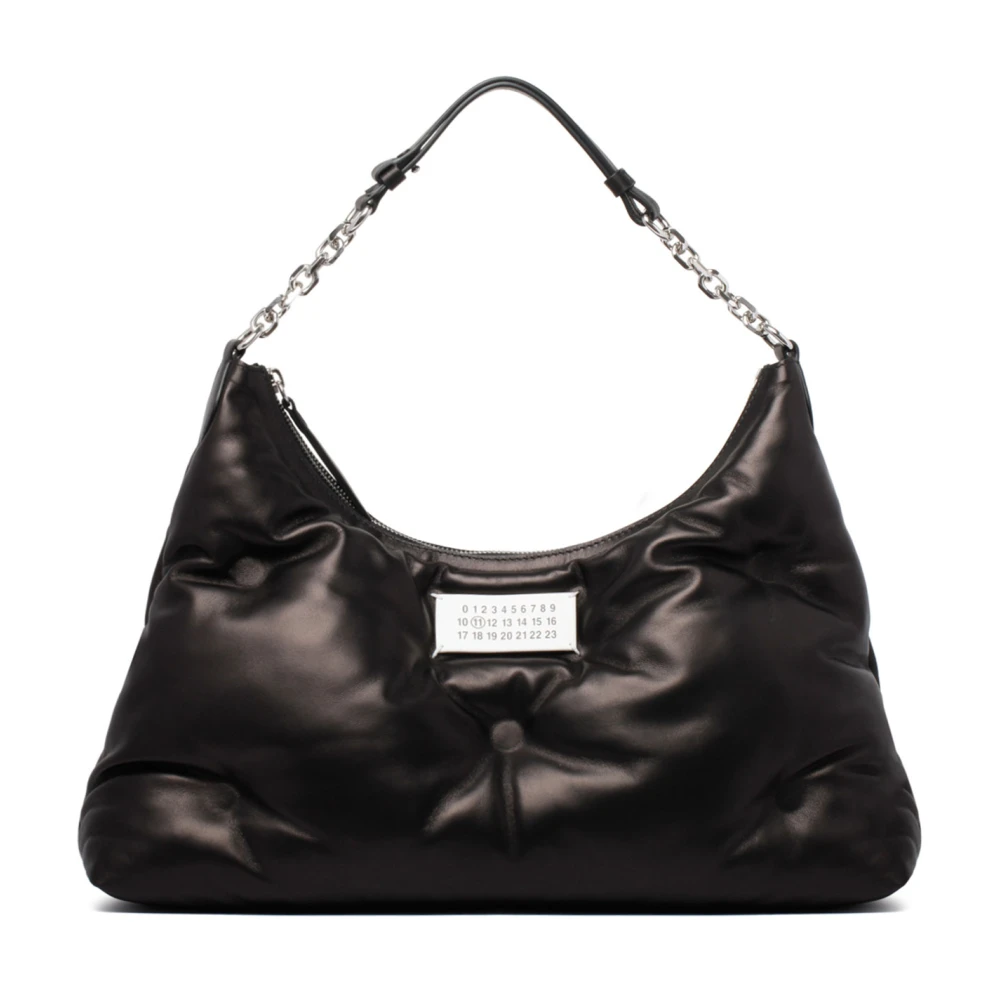 Maison Margiela Zwarte Schoudertas Glam Slam Hobo Black Dames