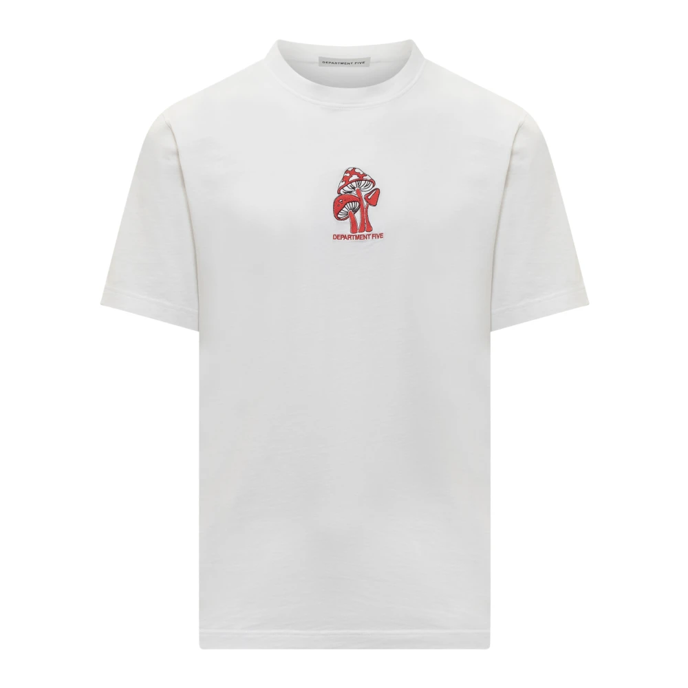 Department Five Crew Neck T-shirt met Uniek Borstzakje White Heren