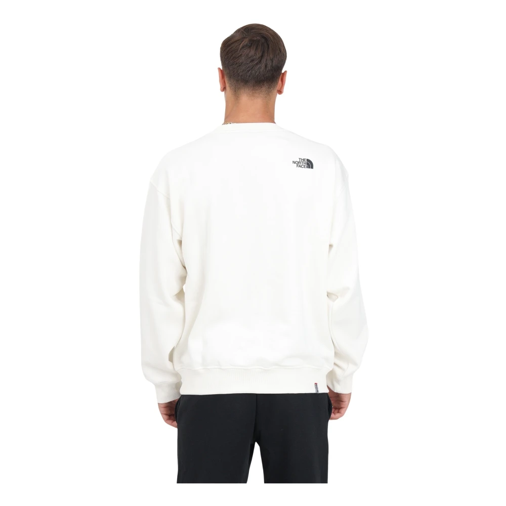 The North Face Oversized Witte Crewneck Sweater White Heren