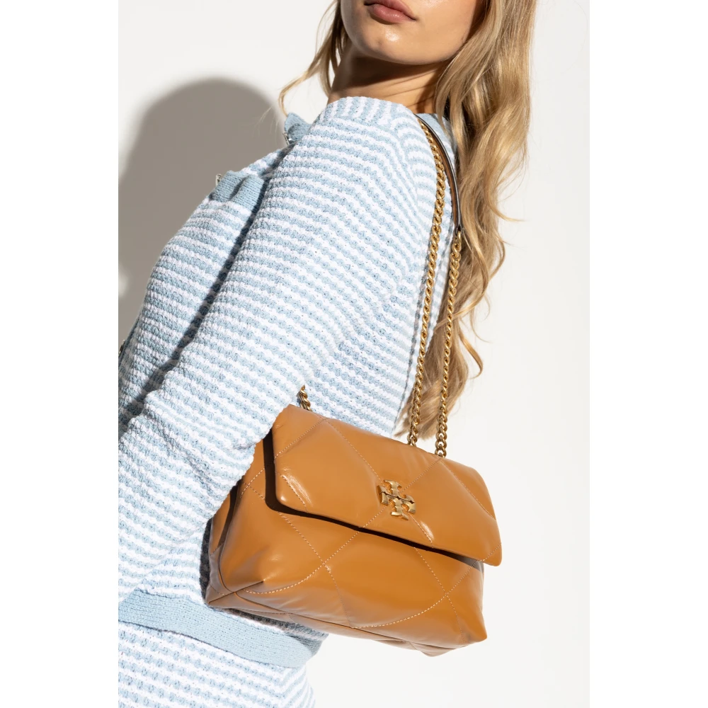 TORY BURCH Kira Diamond Kleine Schoudertas Brown Dames