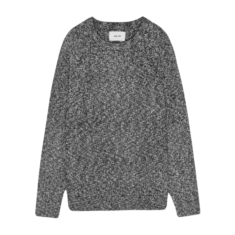 Nn07 Zwarte Boucle Crew Neck Sweater Black Heren