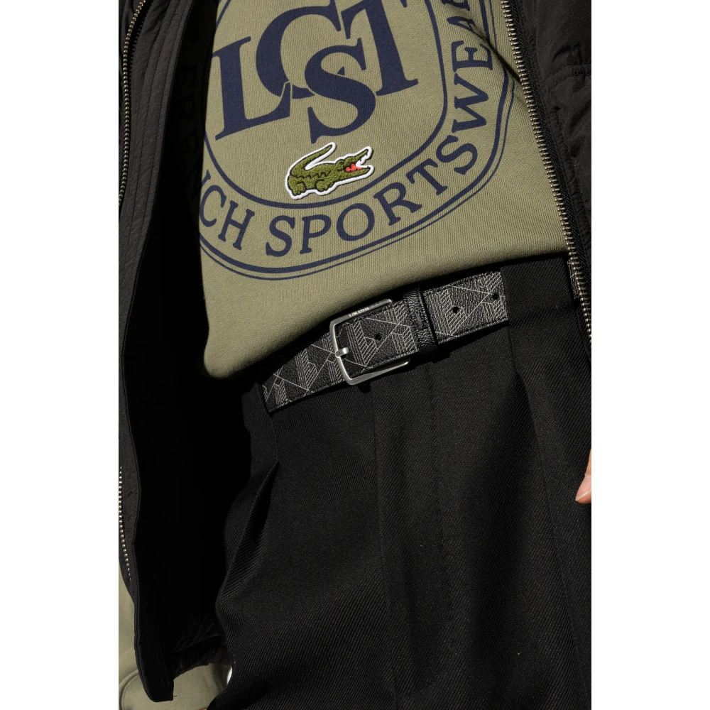Lacoste Gestreepte riem Black Heren
