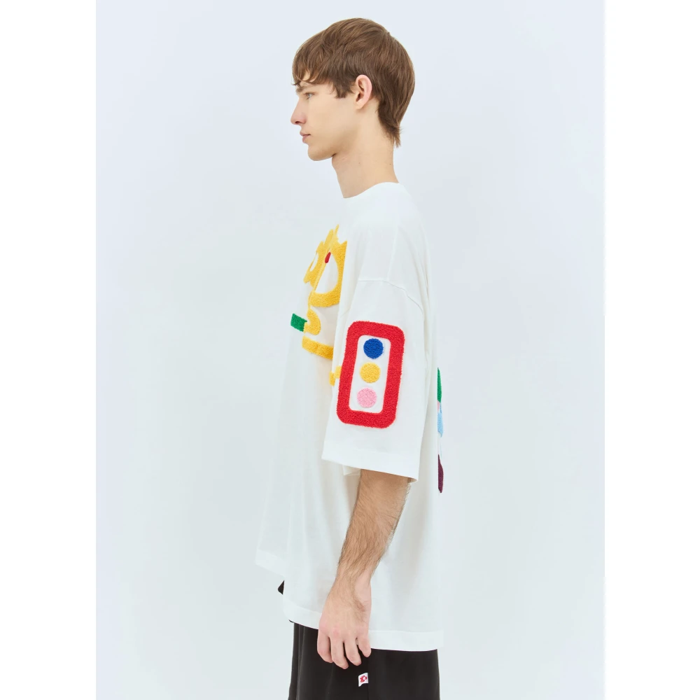 Walter Van Beirendonck Katoenen Jersey Android T-Shirt White Heren