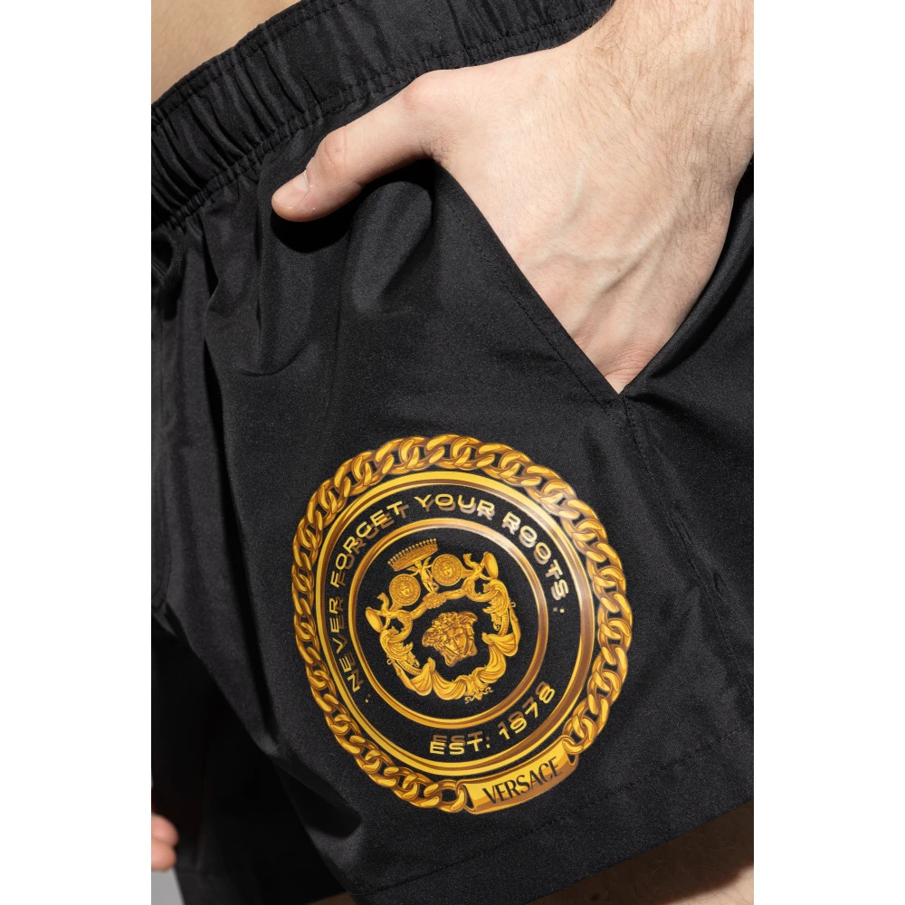Versace Zwembroek Black Heren