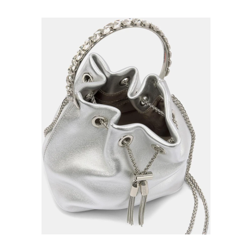 Alma en Pena Ring Handvat Clutch Tas Gray Dames