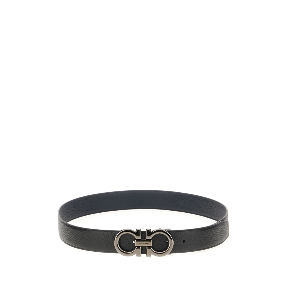 Ferragamo Stylish Leather Belt For Men - Male - Belts - Black - 90 Cm - Accessories