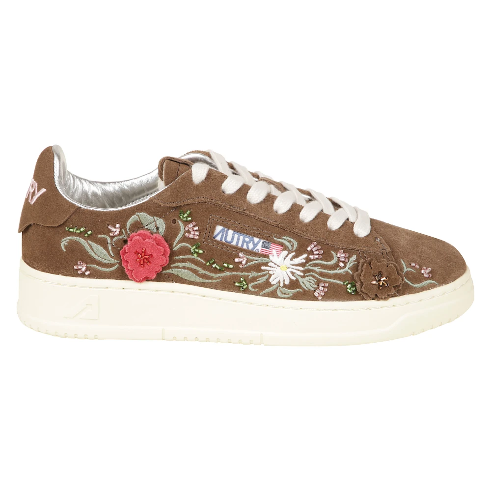 Autry Dallas Low ‘Floral’ Sneakers Dames Schoenen Bruin