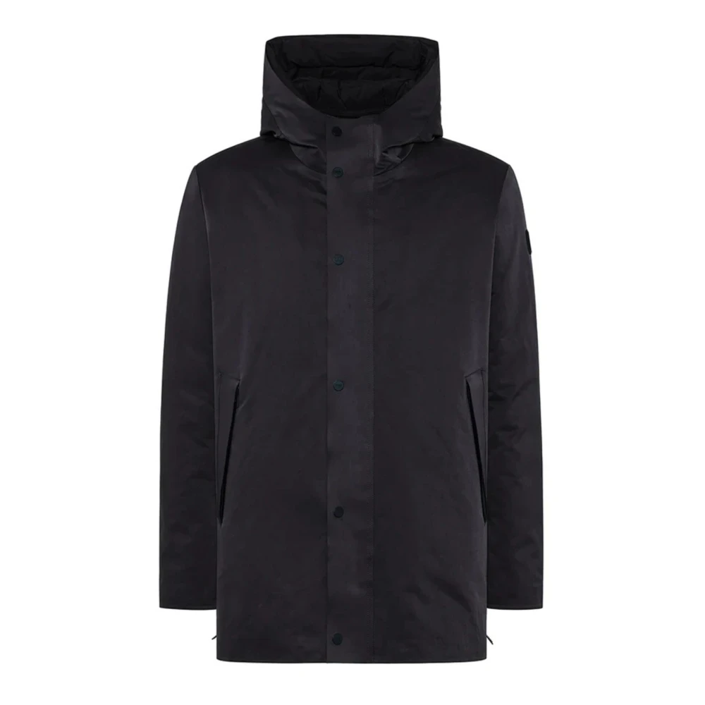 Duno Grijze gewatteerde parka met dubbele capuchon Gray Heren