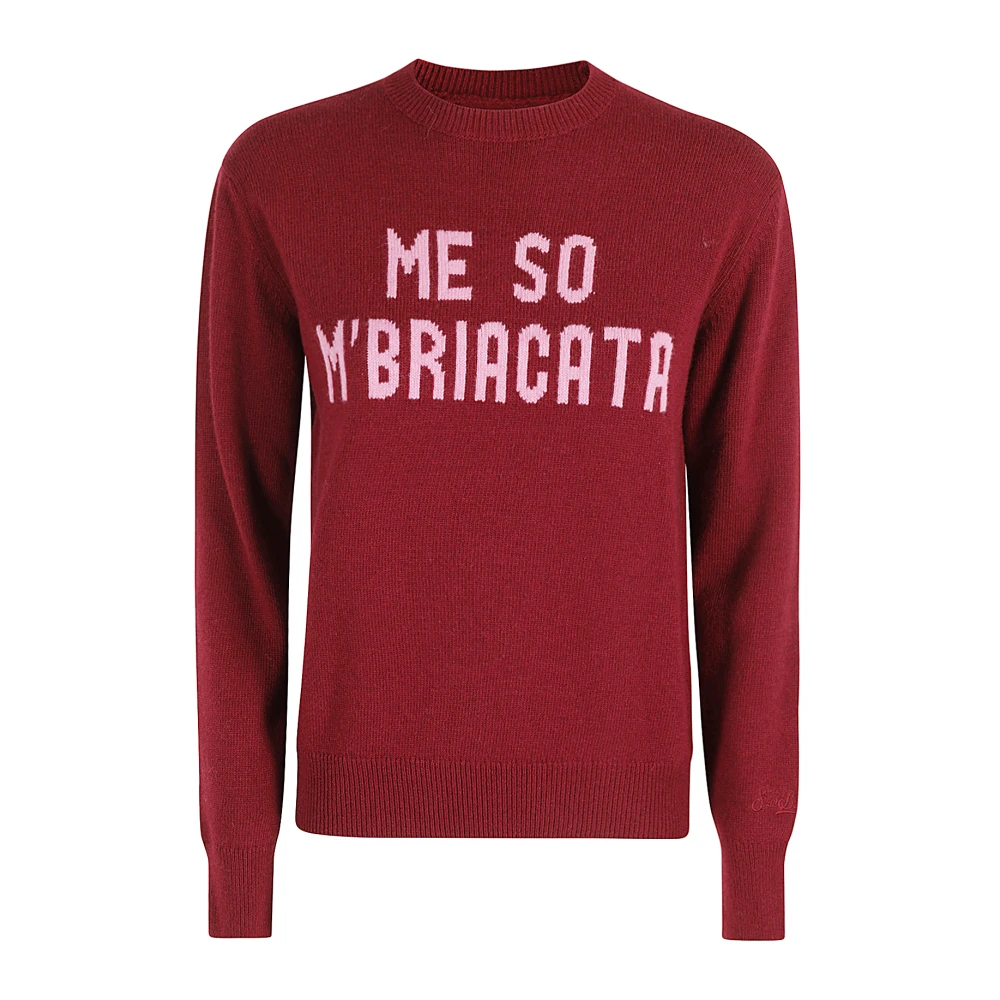 MC2 Saint Barth Stijlvolle Crewneck Sweater Red Dames