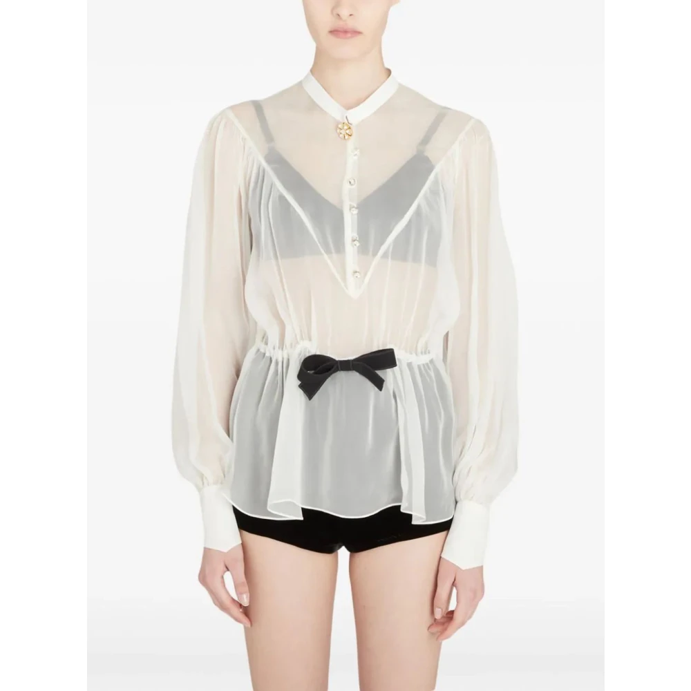 Giambattista Valli Ivoor Blouse met Stijl 1102 White Dames