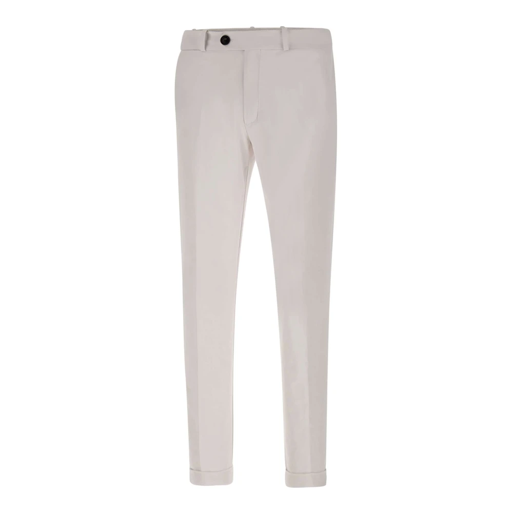 Rrd Men's White Slim-Fit Trousers, S, Surflex Chino