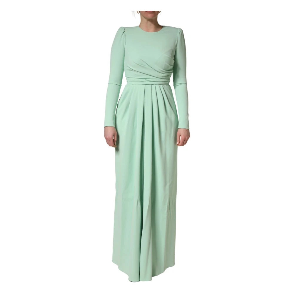 Dolce & Gabbana Women's Green Gowns, S, Sheath Long Dress