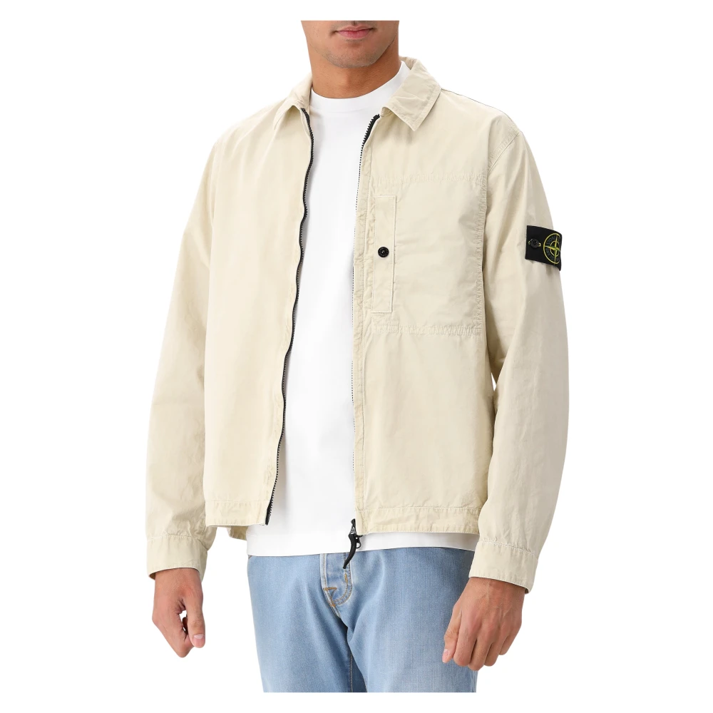 Stone Island Beige Overshirt Beige, Herr