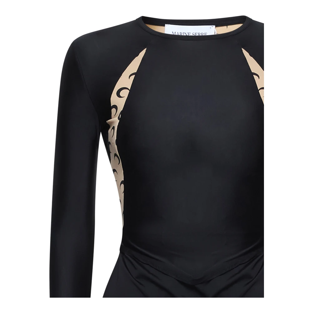 Marine Serre Zwarte Top met Stijl Black Dames