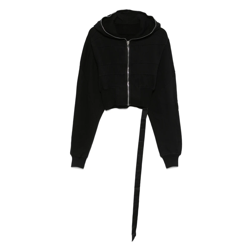 Rick Owens Collage Gimp Zip Hoody Black Dames