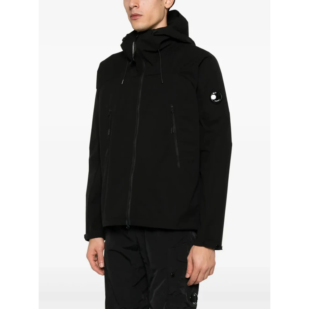 C.P. Company Zwarte Mediumjassen voor Mannen Black Heren