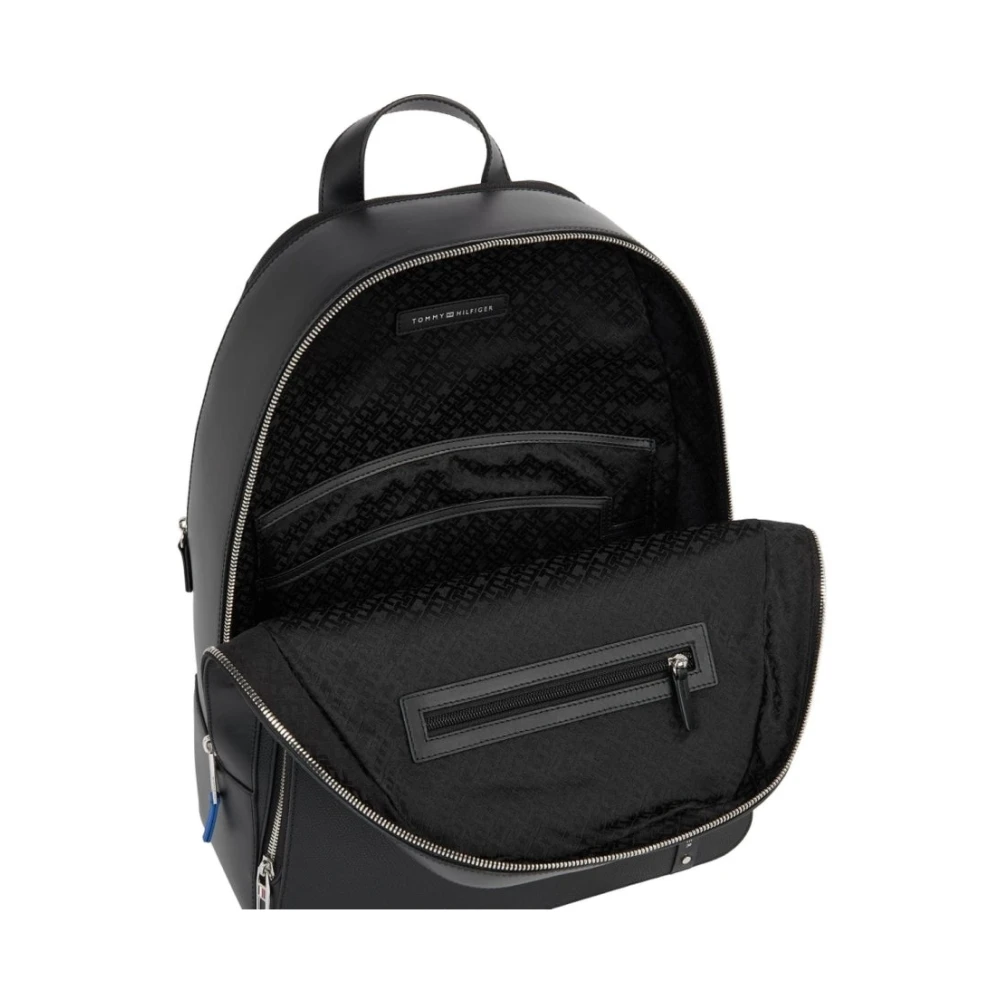 Tommy Hilfiger Zwarte Zakelijke Rugzak Black Heren