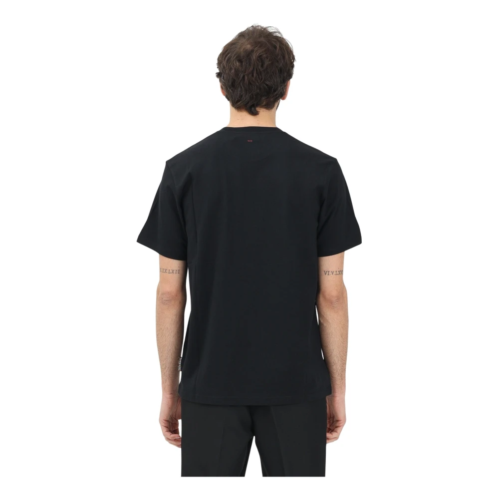 Just Cavalli Zwart Hart Vlam Grafisch T-shirt Black Heren