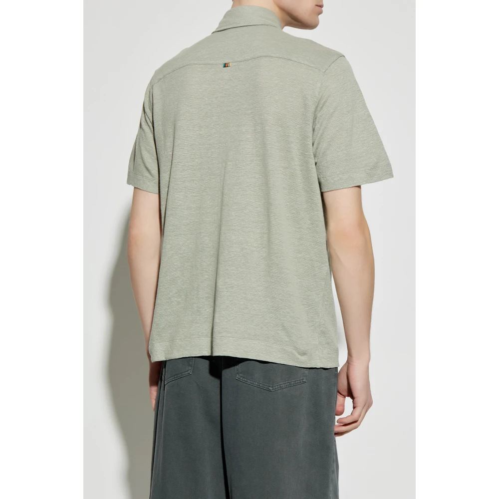 Paul Smith Linnen Polo Green Heren