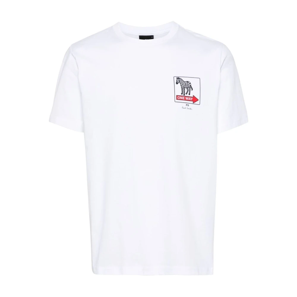 PS By Paul Smith Witte T-shirts en Polos met Grafische Print White Heren