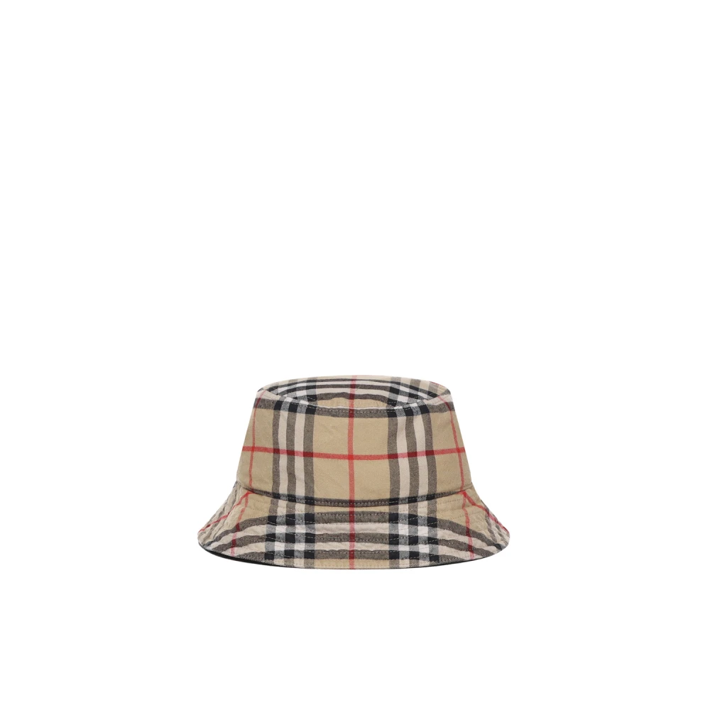Burberry Vintage Check Bucket Hat Beige, Herr