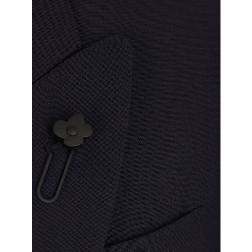 Lardini Blauw dubbelrijige wollen jas Blue Heren