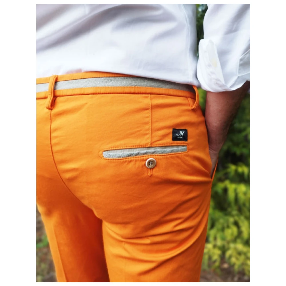 Mason's Slimme Torino University Broek Orange Heren