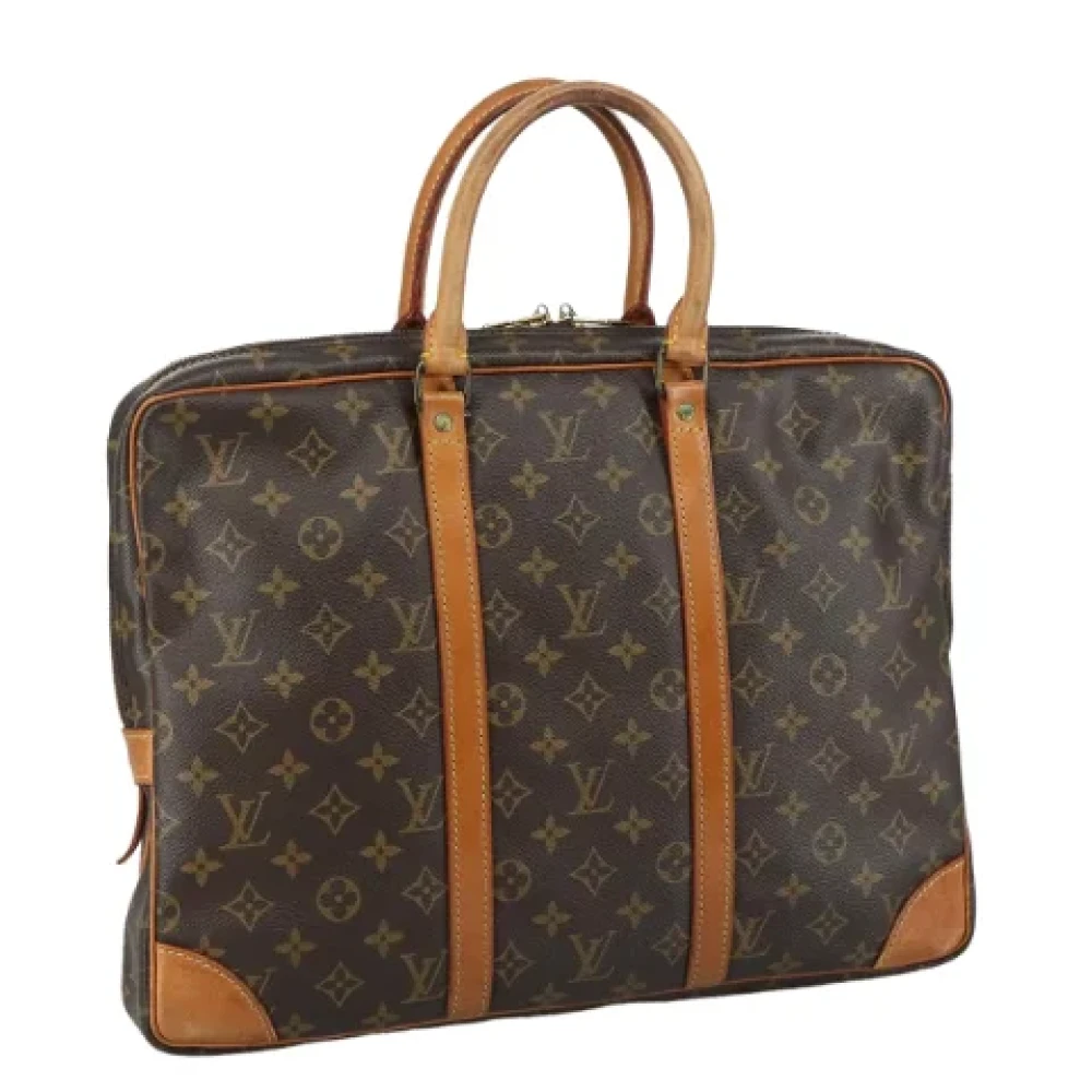 Louis Vuitton Vintage Pre-owned Canvas briefcases Brown Dames