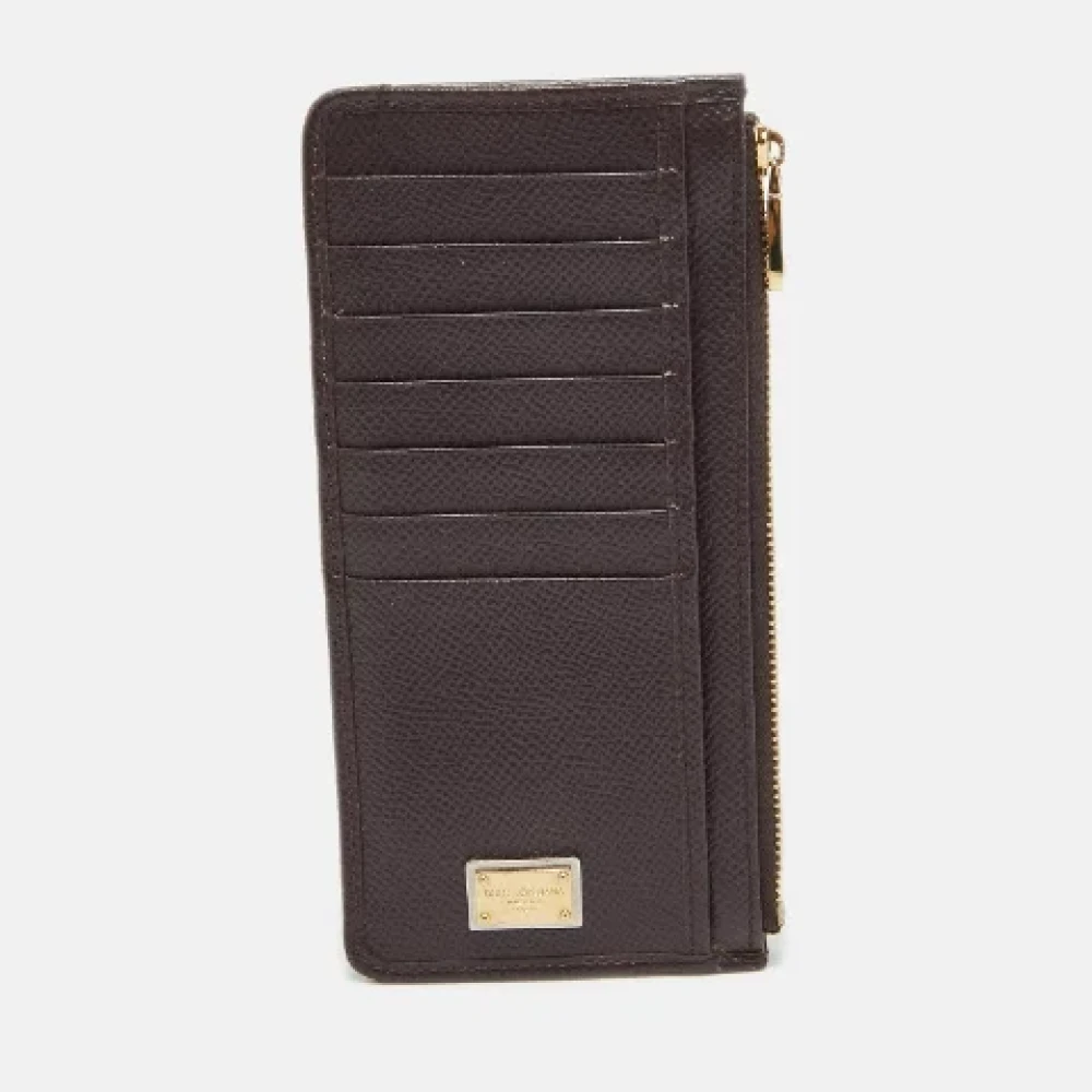 Dolce & Gabbana Pre-owned Leather wallets Brown Dames
