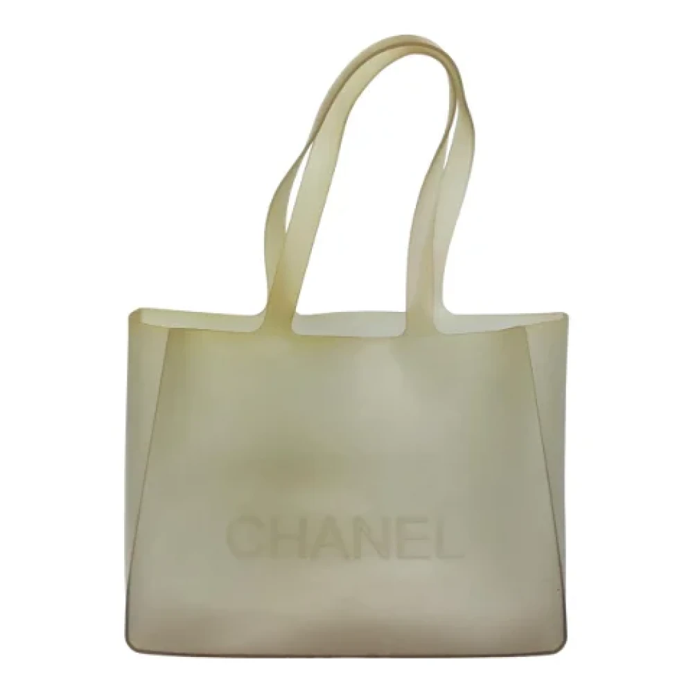 Chanel Vintage Pre-owned Canvas chanel-vskor Beige, Dam