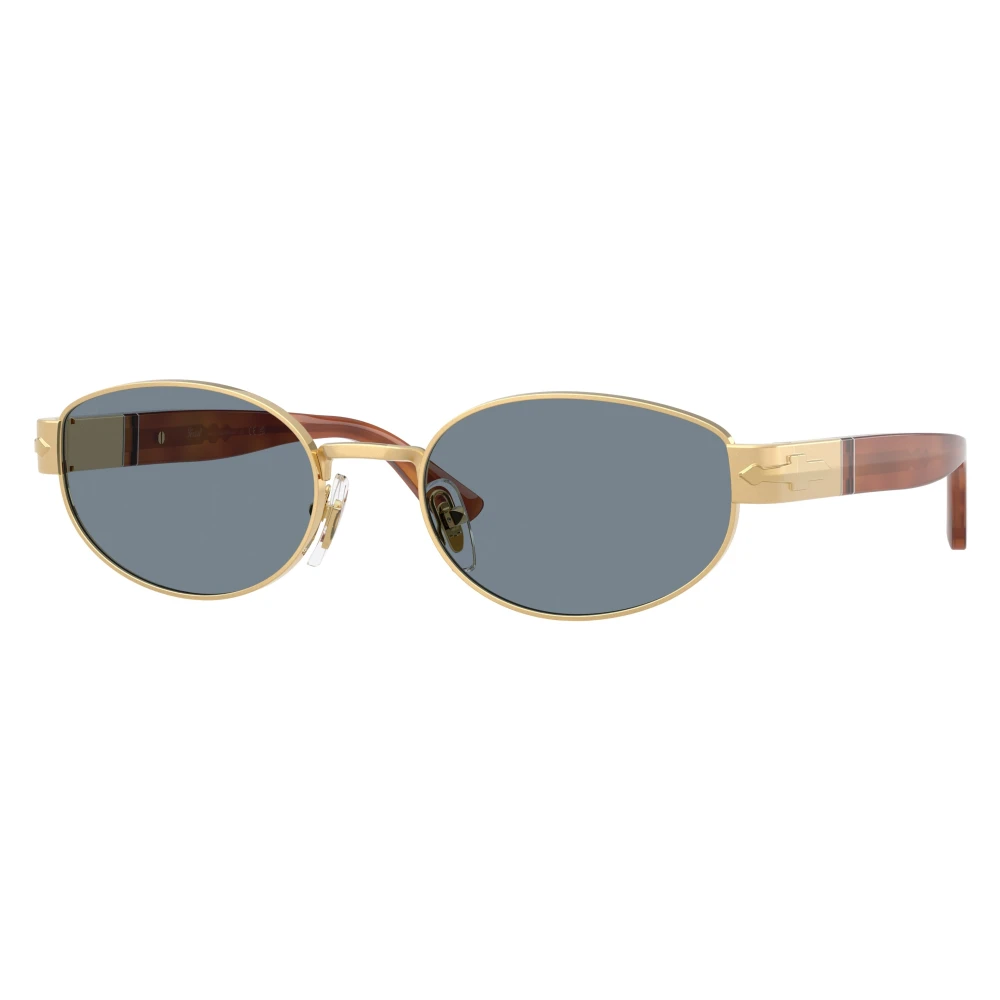 Persol Unisex Gold/Blue Po1024s 113256 Sunglasses Metal Round Normal - Image 3
