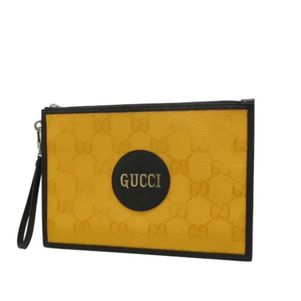 Gucci Vintage Pre-owned Canvas clutches Yellow Dames