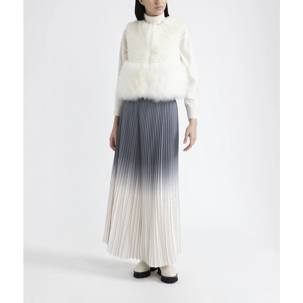 PESERICO Echt kasjmiergeitenhaar gilet White Dames