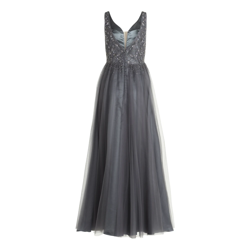 Vera Mont Geborduurde Avondjurk Gray Dames